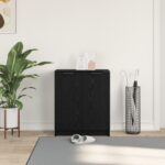 vidaXL Skriňa na topánky čierny dub 59x35x70 cm z dreveného materiálu – Obrázok 4