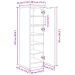 vidaXL Skrinka na topánky, čierny dub, 29,5x35x100,5 cm, kompozitné drevo – Obrázok 11