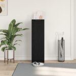 vidaXL Skrinka na topánky, čierny dub, 29,5x35x100,5 cm, kompozitné drevo – Obrázok 4