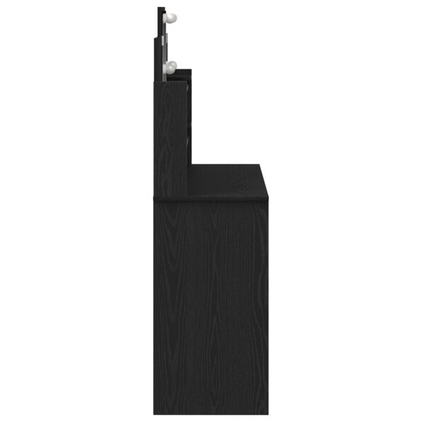 862109_8.jpg vidaXL Toaletný stolík s LED svetlami Čierny dub 96x40x142 cm – Obrázok 8