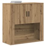 vidaXL Nástenná skrinka Artisan Oak 80x33x80 cm Zhotovené drevo – Obrázok 3