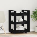 vidaXL Kuchynský vozík Čierny dub 60x45x80 cm inžinierske drevo