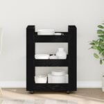 vidaXL Kuchynský vozík Čierny dub 60x45x80 cm inžinierske drevo – Obrázok 4