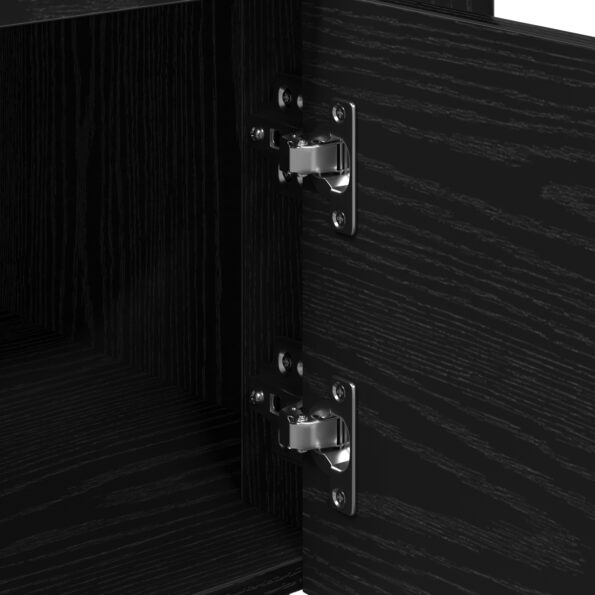 vidaXL Kuchynský vozík Čierne Dub 60x45x80 cm Kompozitné drevo – Obrázok 9