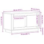 vidaXL TV skriňa Artisan Oak 80x35x45 cm z inžinierskeho dreva – Obrázok 10