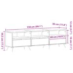 vidaXL TV skrinka Artisan Oak 150x30x44,5 cm z inžinierskeho dreva – Obrázok 10