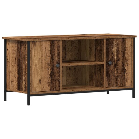 862139_2.jpg vidaXL TV skrinka staré drevo 100x40x50 cm z inžinierstva dreva a ocele – Obrázok 2