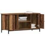 vidaXL TV skrinka staré drevo 100x40x50 cm z inžinierstva dreva a ocele – Obrázok 3