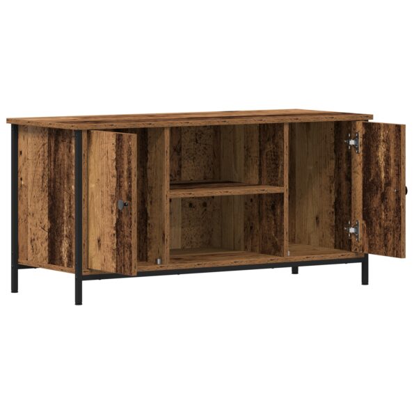 862139_5.jpg vidaXL TV skrinka staré drevo 100x40x50 cm z inžinierstva dreva a ocele – Obrázok 5