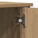 vidaXL TV skrinka Artisan Dub 100x40x50 cm Zložené drevo a oceľ – Obrázok 9