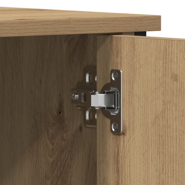 vidaXL TV skrinka Artisan Dub 100x40x50 cm Zložené drevo a oceľ – Obrázok 9