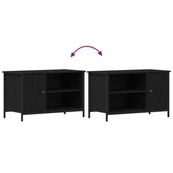 862144_10.jpg vidaXL TV skrinka čierny dub 80x40x50 cm z inžinierskeho dreva a ocele – Obrázok 10