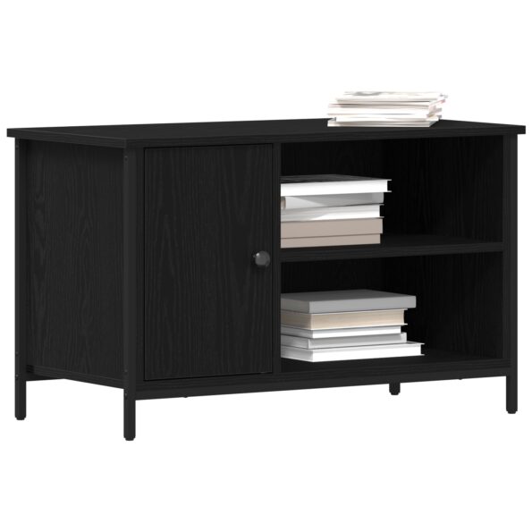 862144_3.jpg vidaXL TV skrinka čierny dub 80x40x50 cm z inžinierskeho dreva a ocele – Obrázok 3