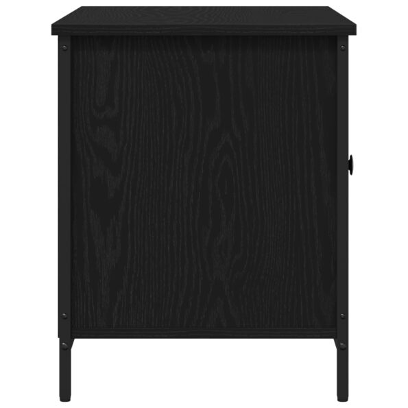 862144_7.jpg vidaXL TV skrinka čierny dub 80x40x50 cm z inžinierskeho dreva a ocele – Obrázok 7