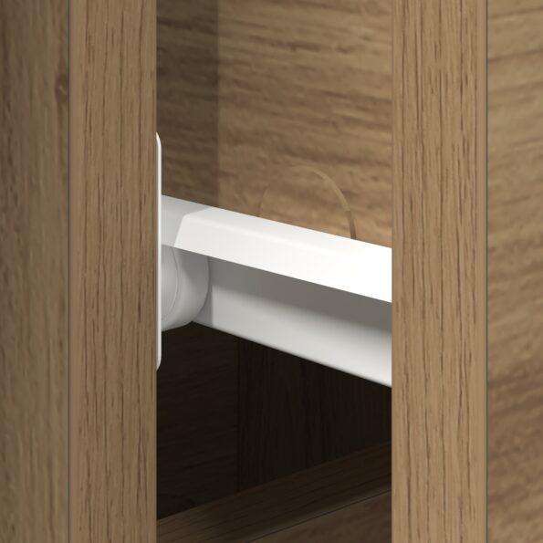 vidaXL Komoda s dverami a zásuvkami Dubový masív 101,5x35x70 cm – Obrázok 9