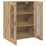 vidaXL Nástenná skrinka so sklenenými dverami Artisan Oak 69,5x34x90 cm – Obrázok 5