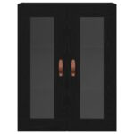 vidaXL Nástenná skriňa so sklennými dverami Čierny dub 69,5x34x90 cm – Obrázok 6