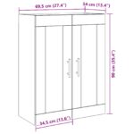 vidaXL Nástenná skrinka s sklenenými dverami čierny dub 69,5x34x90 cm – Obrázok 11