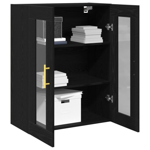 862167_3.jpg vidaXL Nástenná skrinka s sklenenými dverami čierny dub 69,5x34x90 cm – Obrázok 3