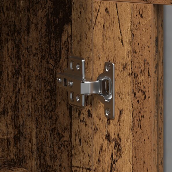 vidaXL Nástenný kabinet s presklenými dverami - Staré drevo - 69.5x34x90 cm – Obrázok 9