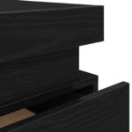 vidaXL Nočný stolík s LED svetlami 2 ks Čierna Dub 35x39x55 cm – Obrázok 10