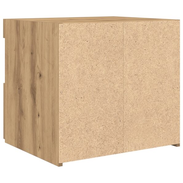 vidaXL Nočné stolíky s LED svetlami 2 ks Artisan Dub 50x40x45 cm – Obrázok 10