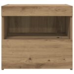 vidaXL Nočné stolíky s LED svetlami 2 ks Artisan Dub 50x40x45 cm – Obrázok 8