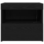 vidaXL Nočný stolík s LED svetlami Čierny dub 50x40x45 cm – Obrázok 6