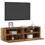 vidaXL TV nástenné skrinky 2 ks staré drevo 100x30x30 cm inžinierske drevo – Obrázok 3