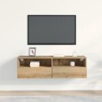 vidaXL TV Stena Kabinet Artisan Dub 100x30x30 cm Kompozitné Drevo – Obrázok 4