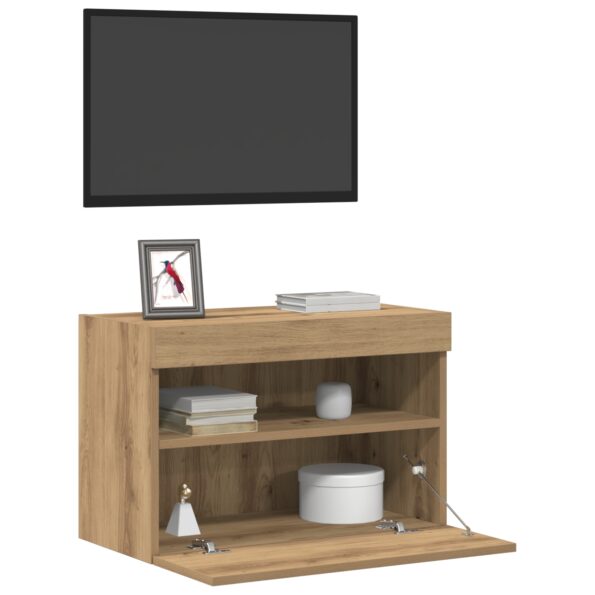 862209_3.jpg vidaXL TV nástenné skrine s LED osvetlením 2 ks Dub Artisan 60x30x40 cm – Obrázok 3