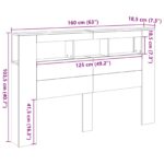 vidaXL LED čelo postele Čierny dub 160x18,5x45 cm z inžinierenského dreva – Obrázok 10