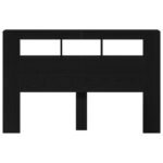 vidaXL LED čelo postele Čierny dub 160x18,5x45 cm z inžinierenského dreva – Obrázok 6