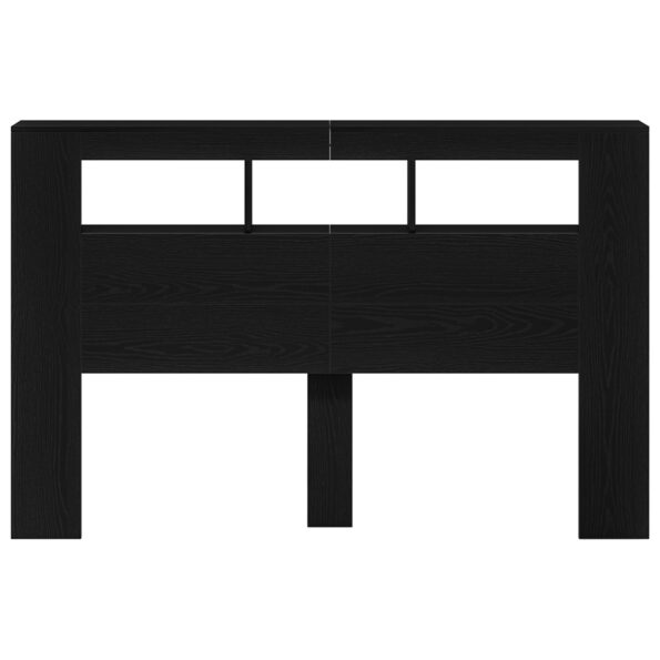 vidaXL LED čelo postele Čierny dub 160x18,5x45 cm z inžinierenského dreva – Obrázok 6