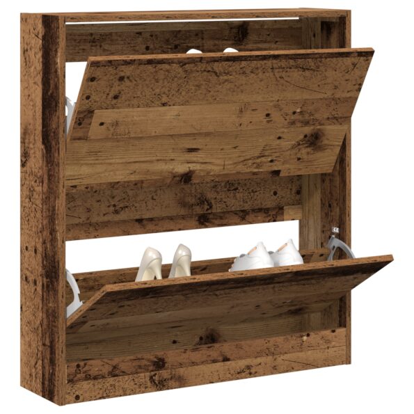 862214_3.jpg vidaXL Skriňa na topánky s výklopným zásuvkom z dreva 80x21x87,5 cm – Obrázok 3