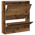 vidaXL Skriňa na topánky s výklopným zásuvkom z dreva 80x21x87,5 cm – Obrázok 5