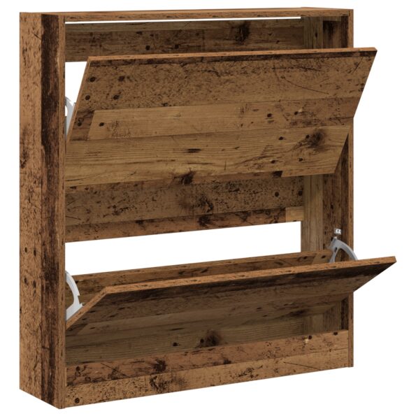 862214_5.jpg vidaXL Skriňa na topánky s výklopným zásuvkom z dreva 80x21x87,5 cm – Obrázok 5