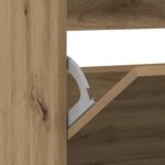 vidaXL Skriňa na topánky s vyklápacím zásuvkovým systémom, dymený dub 80x21x87,5 cm – Obrázok 9