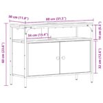vidaXL Kúpeľňová umývadlová skrinka Čierny Dub 80x30x60 cm z inžinierskeho dreva – Obrázok 11