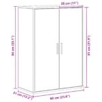 vidaXL Komoda čierny dub 60x31x84 cm Drevo – Obrázok 7