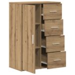 vidaXL Komoda Artisan Dub 60x31x84 cm Kompozitné drevo – Obrázok 2