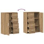vidaXL Komoda Artisan Dub 60x31x84 cm Kompozitné drevo – Obrázok 8