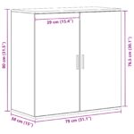 vidaXL Komoda zo starého dreva 79x38x80 cm z inžinierskeho dreva – Obrázok 6