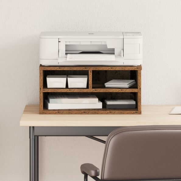 vidaXL Stojan na tlačiareň Fajnový dub 49x40x22.5 cm Spracované drevo – Obrázok 4