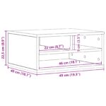 vidaXL Stojan na tlačiareň Fajnový dub 49x40x22.5 cm Spracované drevo – Obrázok 9