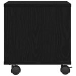 vidaXL Stojan na tlačiareň s kolesami čierny dub 41x32x34.5 cm – Obrázok 5