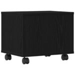 vidaXL Stojan na tlačiareň s kolesami čierny dub 41x32x34.5 cm – Obrázok 6