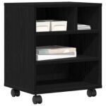 vidaXL Stojan na tlačiareň s kolieskami, artisan dub, 41x32x48 cm – Obrázok 3