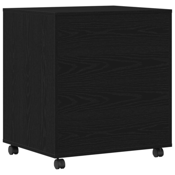 vidaXL Stojan na tlačiareň s kolesami Čierny dub 60x50x67 cm – Obrázok 7