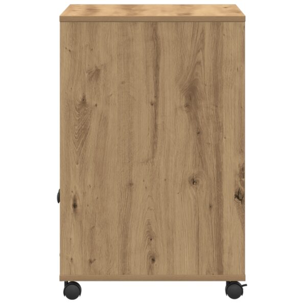 vidaXL Stojan na tlačiareň s kolieskami Artisan Oak 60x48x74 cm – Obrázok 7